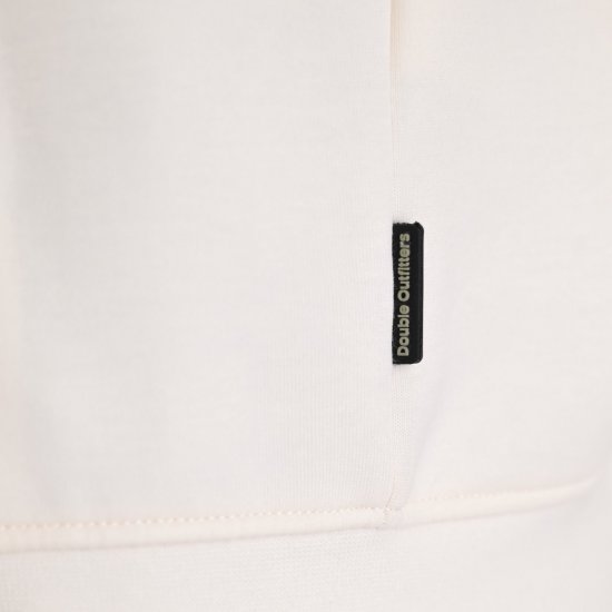 Double Outfitters MTOP-1160 Vetoketjullinen huppari Valkoinen - Hupparit ja collegepaidat - Miesten hupparit ja collegepaidat isot koot