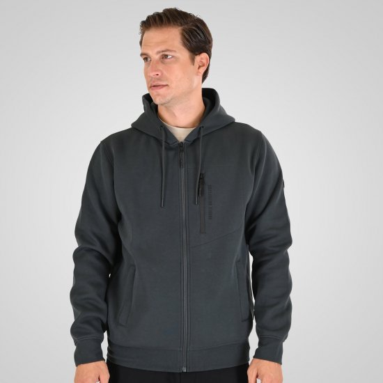 Double Outfitters MTOP-1160 Vetoketjullinen huppari Tummanvihreä - Hupparit ja collegepaidat - Miesten hupparit ja collegepaidat isot koot