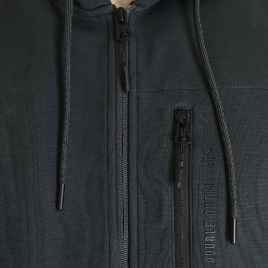 Double Outfitters MTOP-1160 Vetoketjullinen huppari Tummanvihreä - Hupparit ja collegepaidat - Miesten hupparit ja collegepaidat isot koot