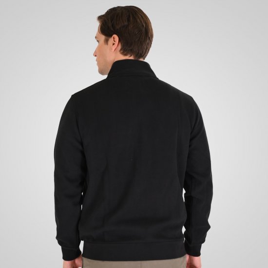Double Outfitters SEL-1168 Vetoketjullinen collegetakki Musta - Hupparit ja collegepaidat - Miesten hupparit ja collegepaidat isot koot