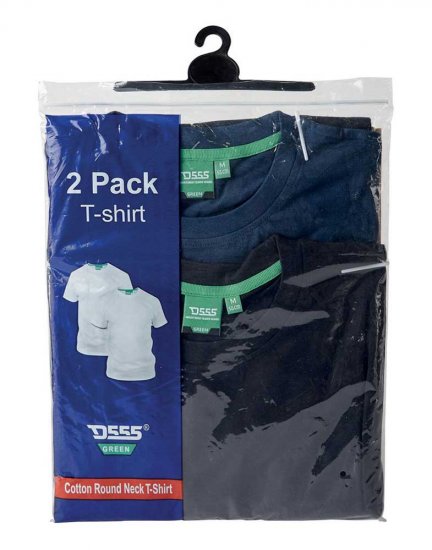 D555 Fenton 2-pack Black/Navy T-shirt - T-paidat - Isot T-paidat 2XL – 14XL