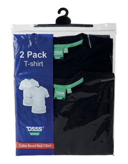 D555 Fenton 2-pack Black/Black T-shirt - T-paidat - Isot T-paidat 2XL – 14XL