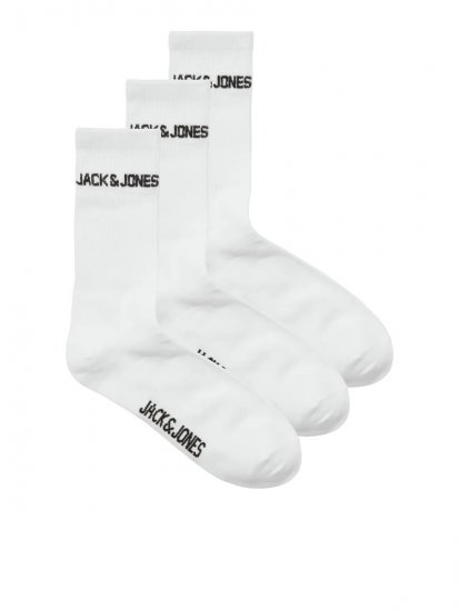 Jack & Jones Melvin Tennissukat Valkoinen 3 paria - Alusvaatteet & uimavaatteet - Miesten Isot alusvaatteet 
