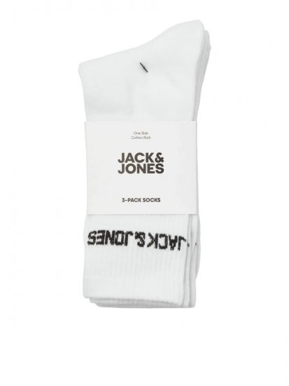 Jack & Jones Melvin Tennissukat Valkoinen 3 paria - Alusvaatteet & uimavaatteet - Miesten Isot alusvaatteet 