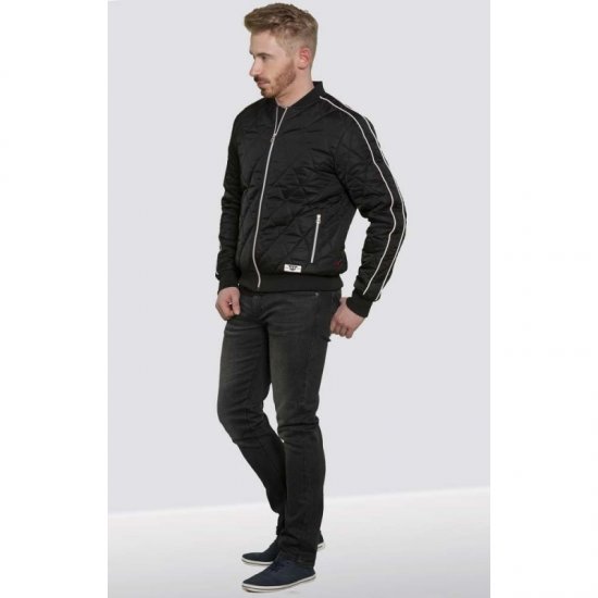 D555 Skipton Quilted Bomber Jacket Black - Takit - Miesten Takit, isot koot – 2XL – 12XL