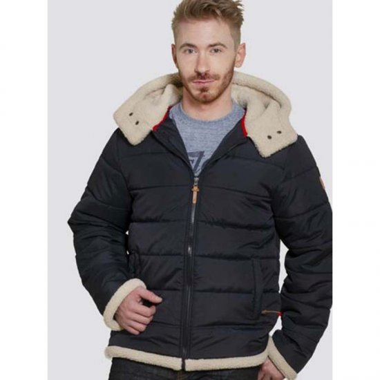 D555 Hudson Hooded Puffer Jacket Navy - Takit - Miesten Takit, isot koot – 2XL – 12XL