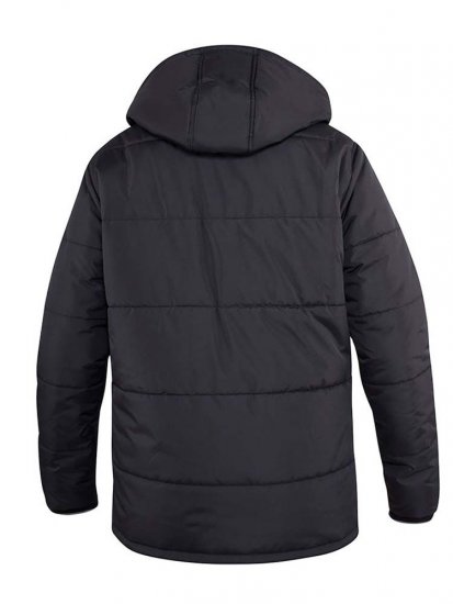 D555 Lonsdale Parka Style Jacket With Embroidery Patch On Sleeve Black - Takit - Miesten Takit, isot koot – 2XL – 12XL