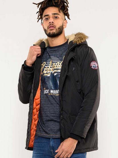 D555 Dundee Parka Jacket With Fur trimming and Teddy Fur Lined hood - Takit - Miesten Takit, isot koot – 2XL – 12XL