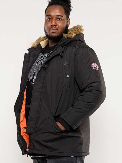 D555 Dundee Parka Jacket With Fur trimming and Teddy Fur Lined hood - Takit - Miesten Takit, isot koot – 2XL – 12XL
