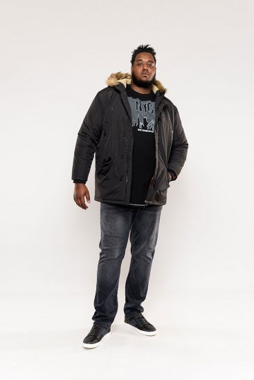 D555 Dundee Parka Jacket With Fur trimming and Teddy Fur Lined hood - Takit - Miesten Takit, isot koot – 2XL – 12XL