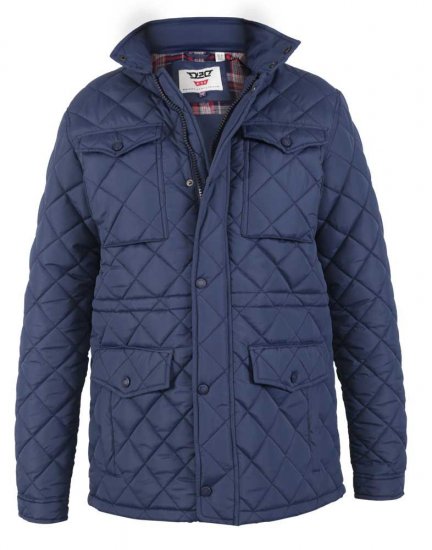 D555 Dalwood Quilted Jacket With Zip Away Hood - Takit - Miesten Takit, isot koot – 2XL – 12XL