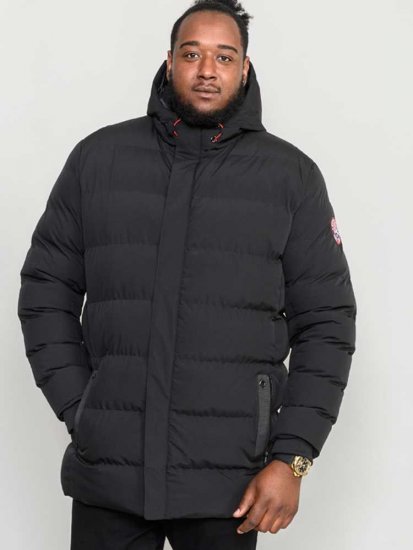 D555 Grove Quilted Parka Jacket Black - Takit - Miesten Takit, isot koot – 2XL – 12XL