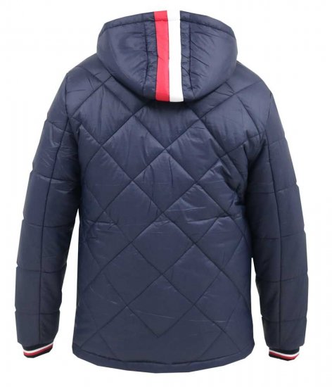 D555 Angus Diamond Quilted Puffer Jacket Navy - Takit - Miesten Takit, isot koot – 2XL – 12XL