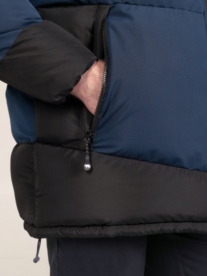 D555 Hank Ripstop Contrast Panelled Padded Hooded Jacket Tummansininen - Takit - Miesten Takit, isot koot – 2XL – 12XL