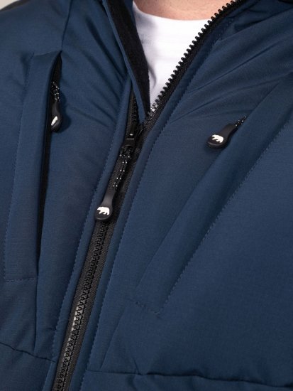 D555 Hank Ripstop Contrast Panelled Padded Hooded Jacket Tummansininen - Takit - Miesten Takit, isot koot – 2XL – 12XL