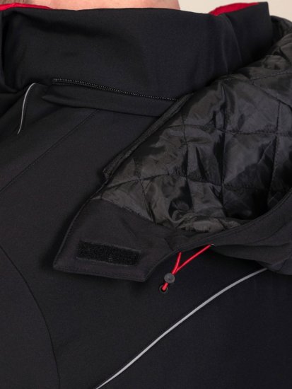 D555 Jamie Soft Shell Detachable Hood Padded Jacket Musta - Takit - Miesten Takit, isot koot – 2XL – 12XL