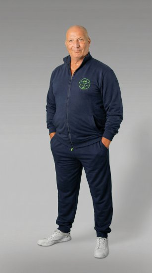 20 Nodi Ostro Stretch Fleece Cotton Tracksuit Navy - Verryttelypuvut - Miesten verryttelypuvut isot koot