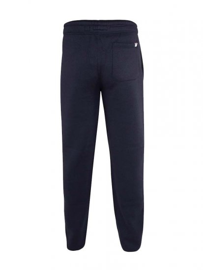 D555 Mayson Embroidered And Applique Open Hem Jogger With Drawcord Navy - Collegehousut ja collegeshortsit - Miesten Isot collegehousut ja collegeshortsit