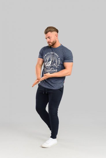 D555 Brandon Sweatpants with Tapered leg Navy - Collegehousut ja collegeshortsit - Miesten Isot collegehousut ja collegeshortsit