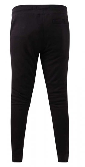 D555 Buckingham Cuffed Jogger With Side Pockets Black - Collegehousut ja collegeshortsit - Miesten Isot collegehousut ja collegeshortsit