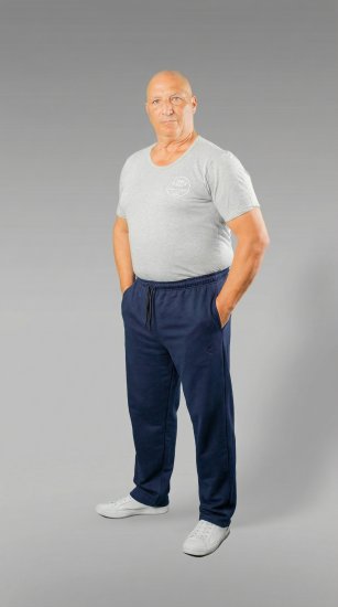 20 Nodi Grecale Stretch Fleece Cotton Sports Pants with Enzyme and Soft Touch Treatment Navy - Collegehousut ja collegeshortsit - Miesten Isot collegehousut ja collegeshortsit