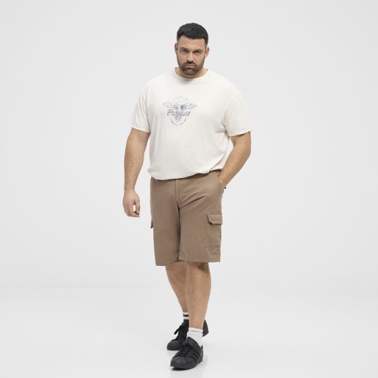 North Latitude 51133 tummanbeiget cargo-shortsit - Shortsit - Shortsit, isot koot – W40-W60