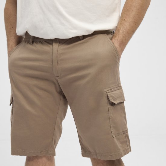 North Latitude 51133 tummanbeiget cargo-shortsit - Shortsit - Shortsit, isot koot – W40-W60