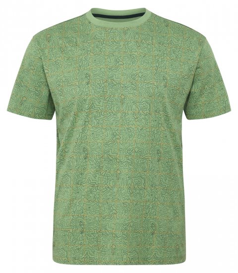 North Latitude Allover Printed T-paita Keskivihreä - T-paidat - Isot T-paidat 2XL – 14XL