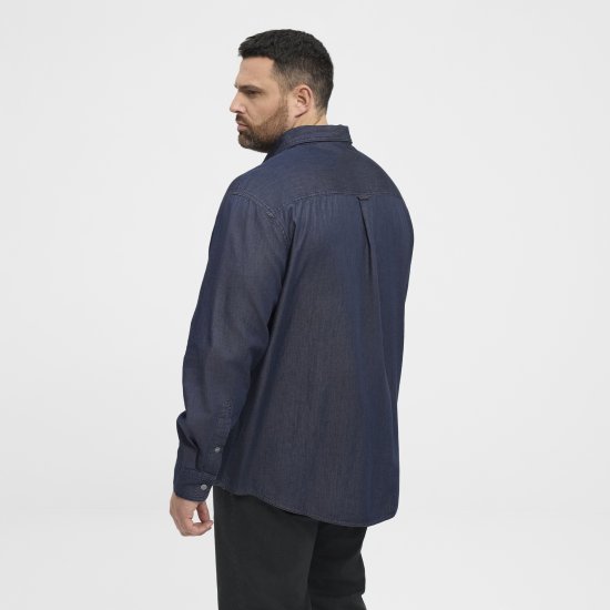 North Latitude 53139 sininen farkkupaita - Kauluspaidat - Miesten isot kauluspaidat 2XL – 8XL