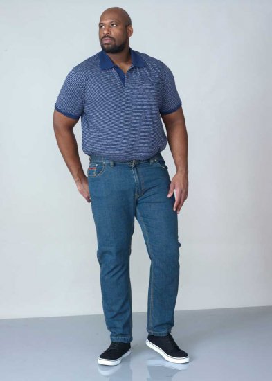Duke Bailey Relaxed Comfort Fit Stretch Jeans With Elasticated Waist Stonewash - Farkut ja housut - Miesten isot farkut ja isot housut W40-W70