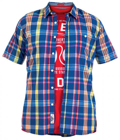 D555 Finely Tee + Shirt - Kauluspaidat - Miesten isot paidat 2XL – 8XL