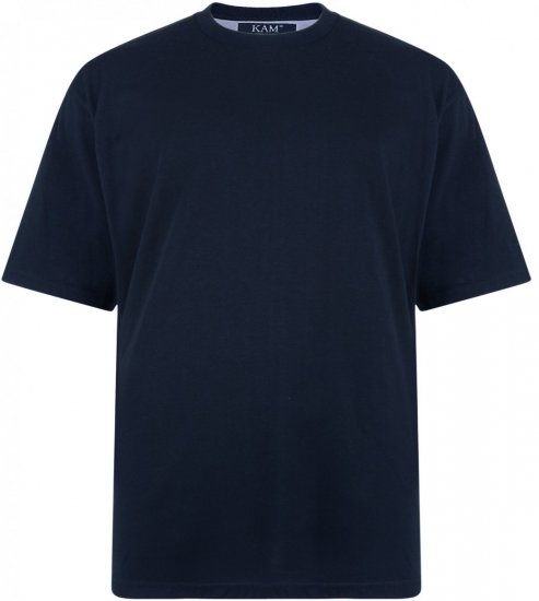 Kam Jeans T-paita Tummansininen - T-paidat - Isot T-paidat 2XL – 14XL