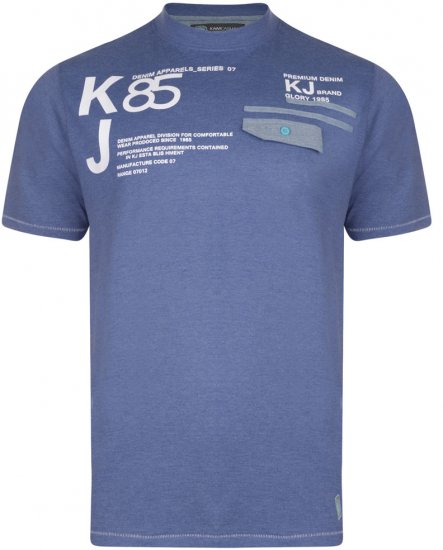 Kam Jeans 545 T-shirt Blue - T-paidat - Isot T-paidat 2XL – 14XL
