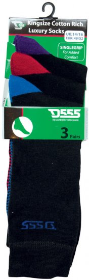 D555 Paulo Socks 3-pack - Alusvaatteet & Uimavaatteet - Isoja alusvaatteita – 2XL – 8XL