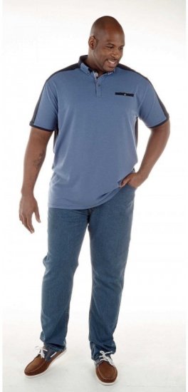 D555 Jones Polo Denim Marl/Navy - Pikeepaidat - Miesten isot pikeepaidat
