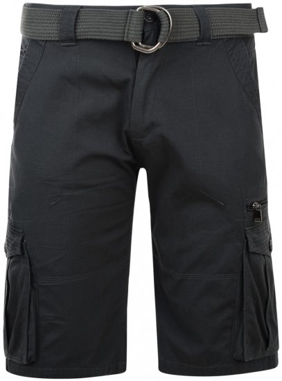 Kam Jeans Belted Cargo Shorts Charcoal - Shortsit - Shortsit, isot koot – W40-W60