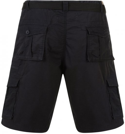 Kam Jeans Belted Cargo Shorts Black - Shortsit - Shortsit, isot koot – W40-W60