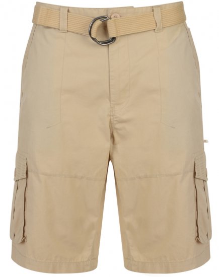 Kam Jeans Belted Cargo Shorts Stone - Shortsit - Shortsit, isot koot – W40-W60
