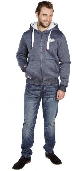 D555 Halbert Fur Lined Hood Full Zipper - Hupparit ja collegepaidat - Miesten hupparit ja collegepaidat isot koot