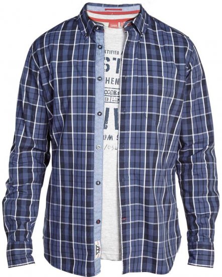 D555 WARWICK Long Sleeve Shirt & T-shirt Combo - Kauluspaidat - Miesten isot kauluspaidat 2XL – 8XL