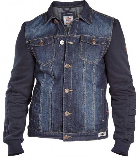 D555 CURTIS Denim Jacket With Detachable Hood - Takit - Miesten Takit, isot koot – 2XL – 12XL