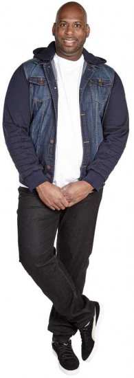 D555 CURTIS Denim Jacket With Detachable Hood - Takit - Miesten Takit, isot koot – 2XL – 12XL