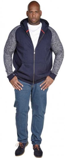 D555 BALDWIN Hoody Navy - Hupparit ja collegepaidat - Miesten hupparit ja collegepaidat isot koot