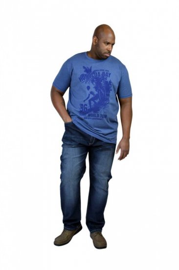 D555 CLAYTON Honolua Bay T-shirt Denim Marl - T-paidat - Isot T-paidat 2XL – 14XL