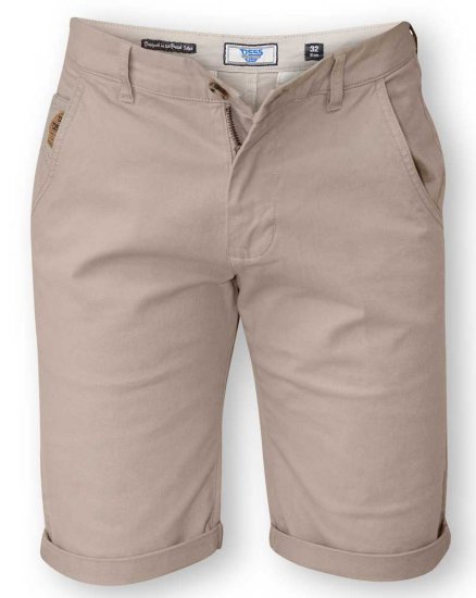 D555 COLTEN Stretch Cotton Chino Short Beige - Shortsit - Shortsit, isot koot – W40-W60