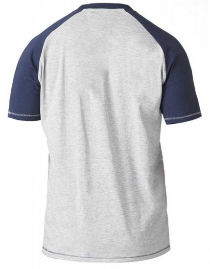 D555 HIRALDO T-Shirt Grey/Navy - T-paidat - Isot T-paidat 2XL – 14XL