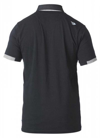 D555 SWANN Short Sleeve Stretch Polo Black - Pikeepaidat - Miesten isot pikeepaidat