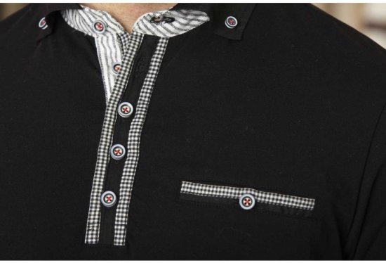 D555 SWANN Short Sleeve Stretch Polo Black - Pikeepaidat - Miesten isot pikeepaidat