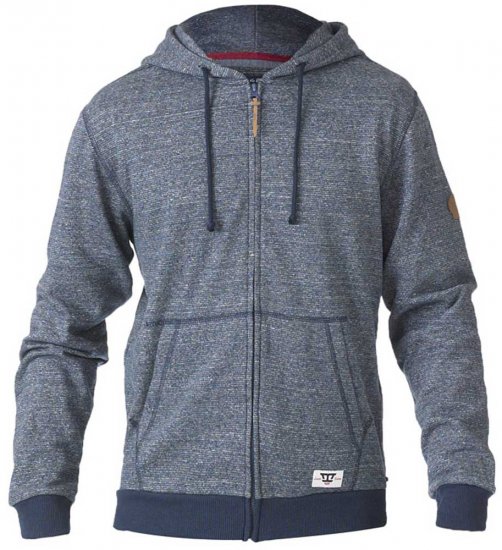 D555 Romney Full Zipper Hoodie Navy - Hupparit ja collegepaidat - Miesten hupparit ja collegepaidat isot koot