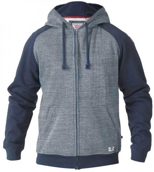 D555 Cristiano Hoodie Blue/Navy - Hupparit ja collegepaidat - Miesten hupparit ja collegepaidat isot koot
